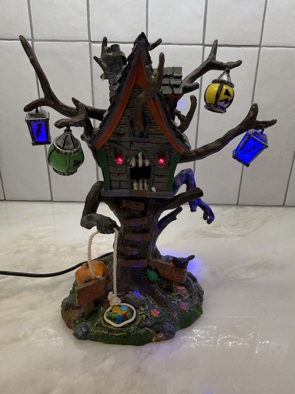 VTG Lemax Hungry Tree House Spooky Town Halloween Village Tested Retired 2006